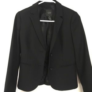 J Crew Super 120’s Black Wool Blazer 00 Worn once